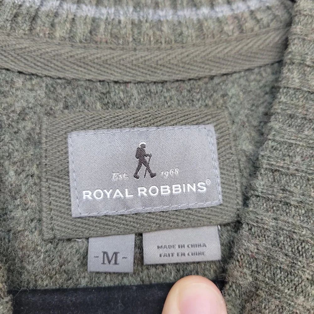 Royal Robbins Sweater Mens Medium Green Wool Blend Crewneck
